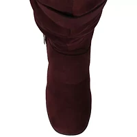 Journee Collection Womens Jester-01wc Wide Calf Wedge Heel Slouch Boots