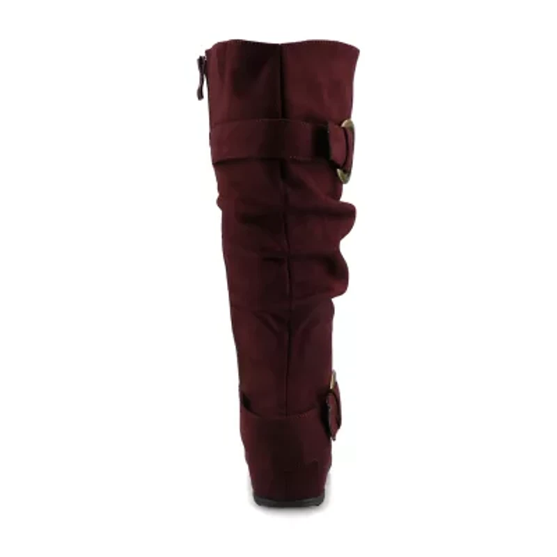 Journee Collection Womens Jester-01 Wedge Heel Slouch Boots