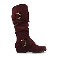 Journee Collection Womens Jester-01 Wedge Heel Slouch Boots