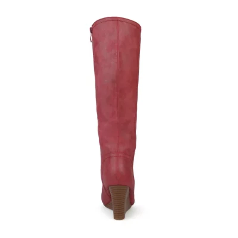 Journee Collection Womens Langly Wedge Heel Dress Boots