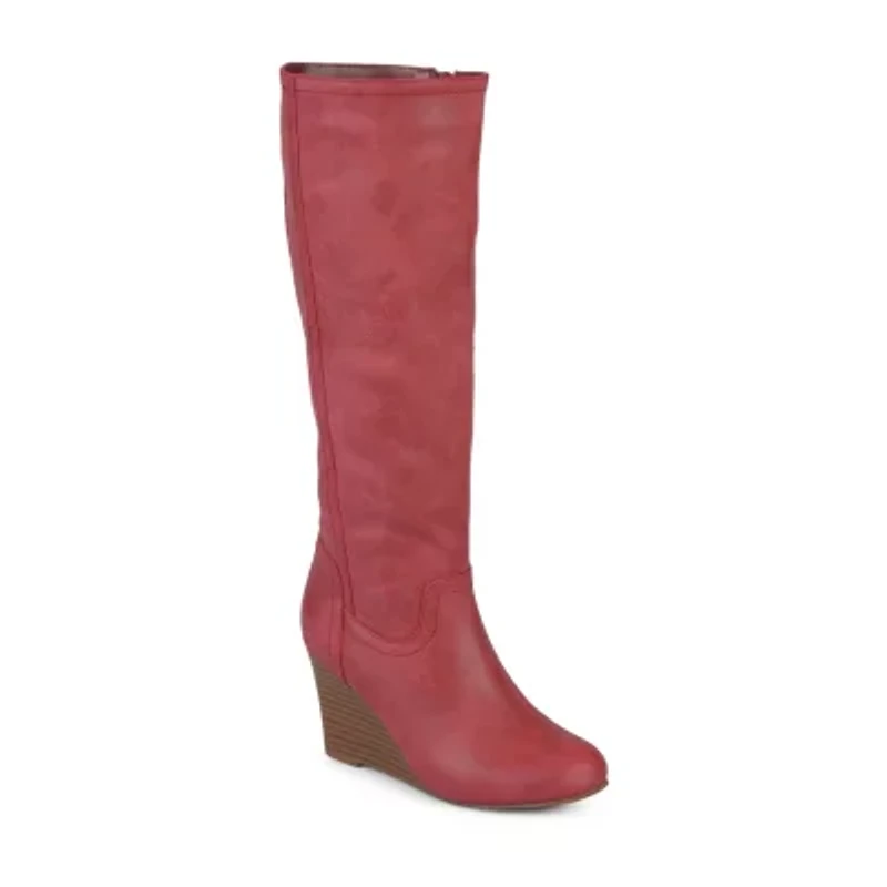 Journee Collection Womens Langly Wedge Heel Dress Boots