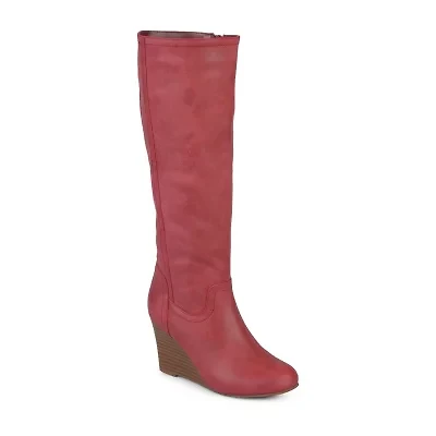 Journee Collection Womens Langly Wedge Heel Dress Boots