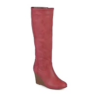 Journee Collection Womens Langly Wedge Heel Dress Boots