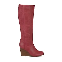 Journee Collection Womens Langly Wedge Heel Dress Boots