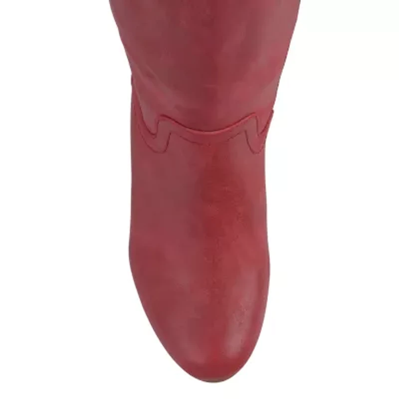 Journee Collection Womens Langly Wedge Heel Dress Boots