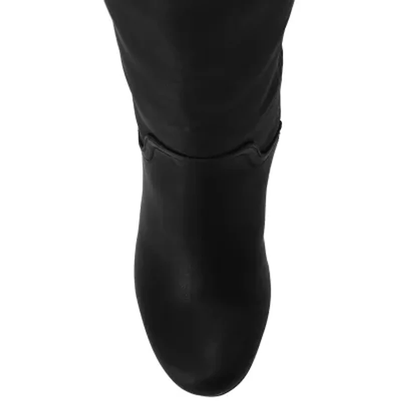 Journee Collection Womens Langly-Wc Wide Calf Wedge Heel Dress Boots