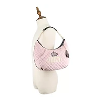 Juicy By Couture Crowning Glory Quilted Velour Hobo Bag