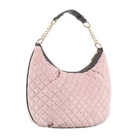 Juicy By Couture Crowning Glory Quilted Velour Hobo Bag