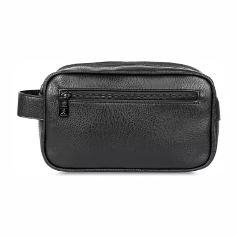 Karla Hanson Mens Travel Double Zipper Toiletry Bag Attache