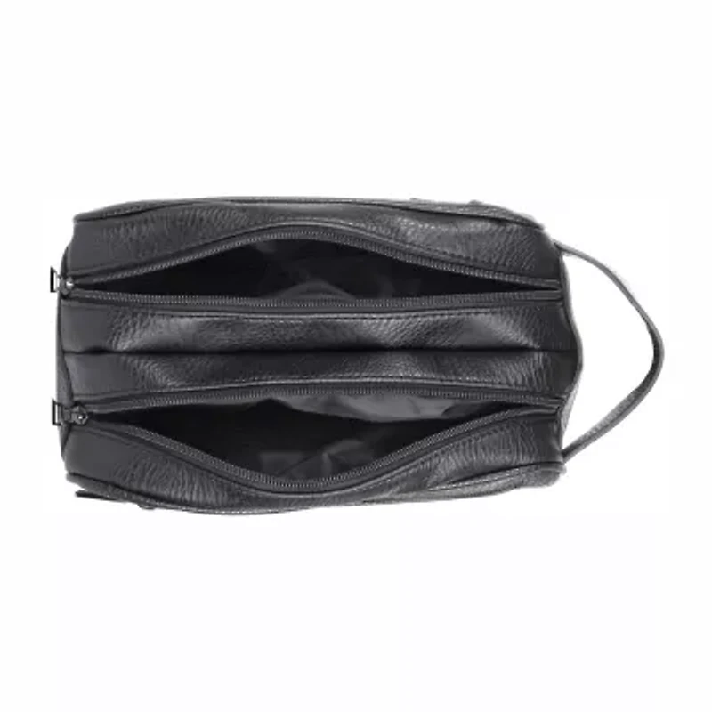 Karla Hanson Mens Travel Double Zipper Toiletry Bag Attache