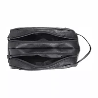 Karla Hanson Mens Travel Double Zipper Toiletry Bag Attache