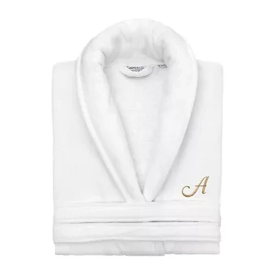 Linum Home Textiles Personalized Anovia Bathrobe Unisex Adult Velour Long Sleeve Length Robe
