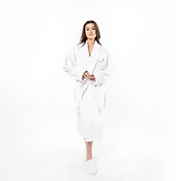 Linum Home Textiles Personalized Anovia Bathrobe Unisex Adult Velour Long Sleeve Length Robe