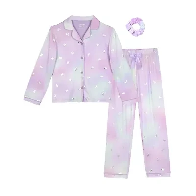 Sleep On It Little & Big Kid Girls Long Sleeve 3-pc. Pajama Sets