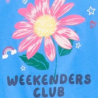 Thereabouts Little Girls Round Neck Short Sleeve Regular Fit Graphic T-Shirt