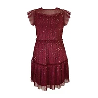 Lilt Big Kid Girls Short Sleeve Ruffled A-Line Dress