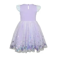 Lilt Little Girls Short Sleeve Flutter A-Line Dress