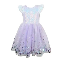 Lilt Little Girls Short Sleeve Flutter A-Line Dress