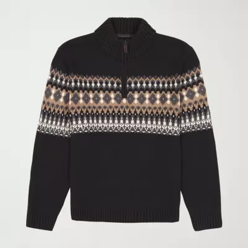 IZOD Fairisle Mens Long Sleeve Pullover Sweater
