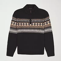 IZOD Fairisle Mens Long Sleeve Pullover Sweater