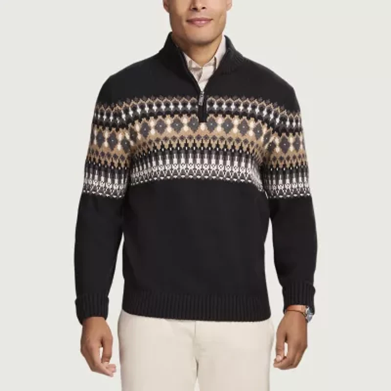 IZOD Fairisle Mens Long Sleeve Pullover Sweater