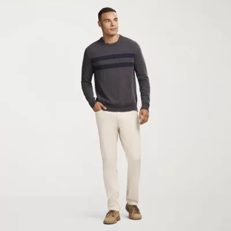 IZOD Mens Crew Neck Long Sleeve Pullover Sweater