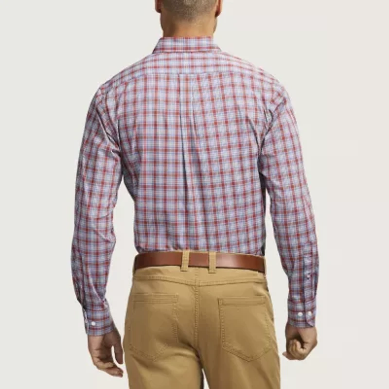 IZOD Performance Comfort Mens Long Sleeve Classic Fit Stretch Fabric Button-Down Shirt