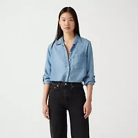 Levi's® Womens Long Sleeve Button-Down Shirt