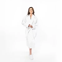 Linum Home Textiles Personalized Anovia Bathrobe Unisex Adult Velour Long Sleeve Length Robe