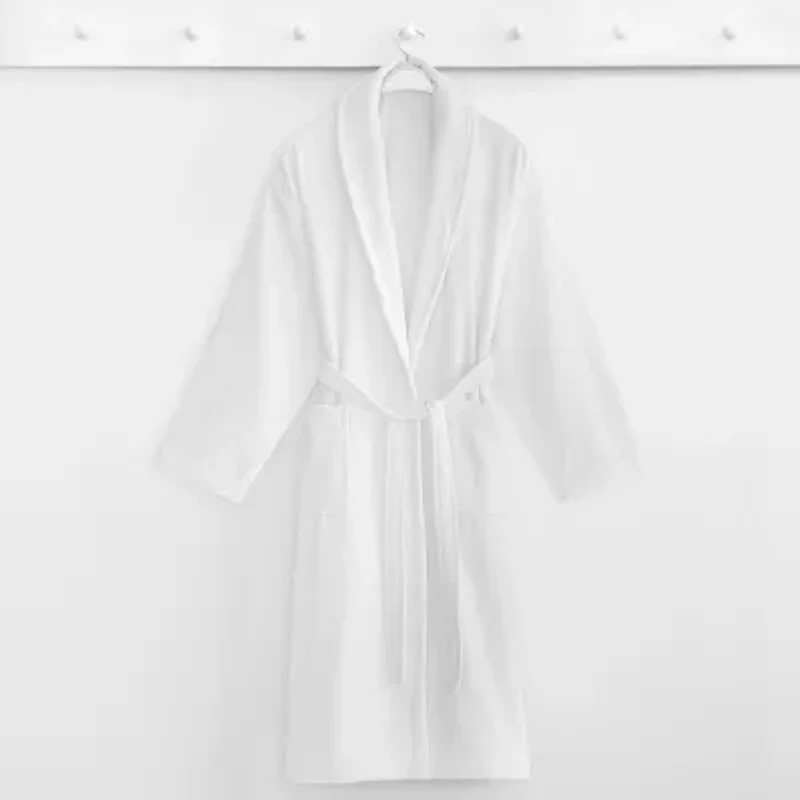 Linum Home Textiles Personalized Anovia Bathrobe Unisex Adult Velour Long Sleeve Length Robe