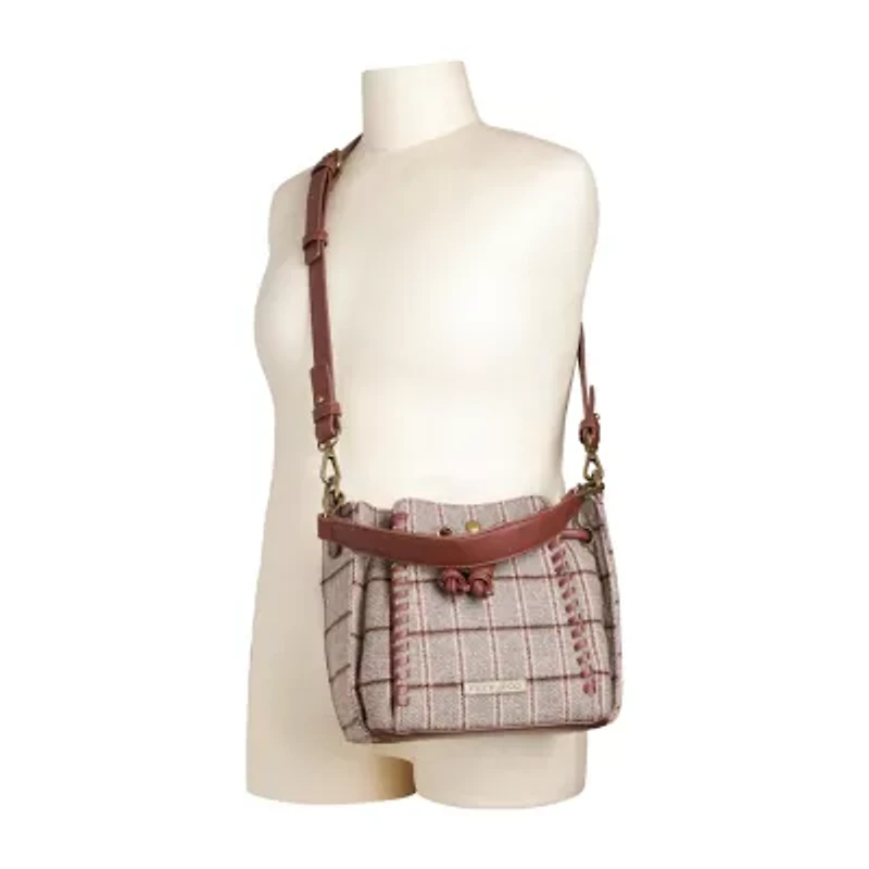 Frye and Co. Easton Plaid Mini Bucket Bag