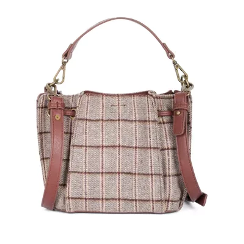 Frye and Co. Easton Plaid Mini Bucket Bag