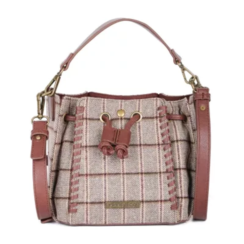 Frye and Co. Easton Plaid Mini Bucket Bag