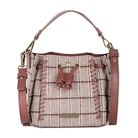 Frye and Co. Easton Plaid Mini Bucket Bag