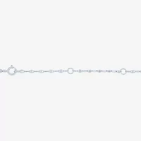 Womens Lab Created Champagne Sapphire Sterling Silver Round 16 Inch Pendant Necklace