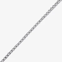 (F, Si2) Womens 1 1/10 CT. T.W.  Lab Grown White Diamond 10K White Gold 8 Inch Tennis Bracelet