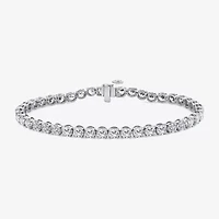 (F / Si2) Womens 9 Ct.T.W. Lab Grown White Diamond 14K Gold 8 Inch Tennis Bracelet