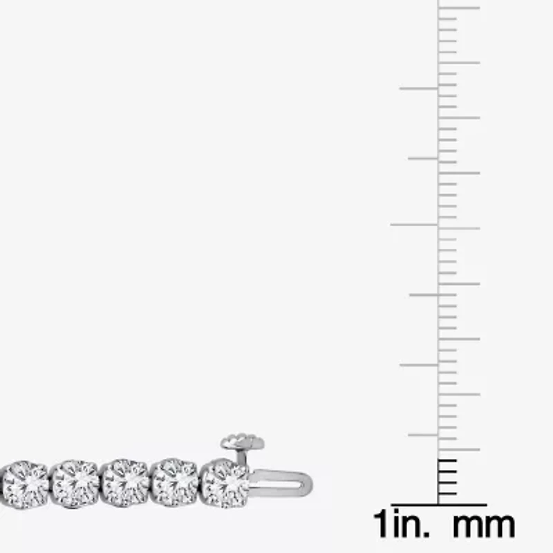 Si2 / F Womens Lab Grown White Diamond 14K White Gold Round 8 Inch Tennis Bracelet