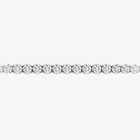 (F, Si2) Womens 11 1/5 Ct. T.W. Lab Grown White Diamond 10K Gold 6 1/2 Inch Tennis Bracelet