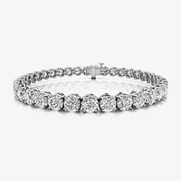 (F, Si2) Womens 11 1/5 Ct. T.W. Lab Grown White Diamond 10K Gold 6 1/2 Inch Tennis Bracelet