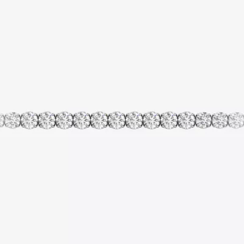 (F, Si2) Womens 11 1/5 Ct. T.W. Lab Grown White Diamond 14K White Gold 6 1/2 Inch Tennis Bracelet