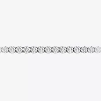 (F, Si2) Womens 11 1/5 Ct. T.W. Lab Grown White Diamond 14K White Gold 6 1/2 Inch Tennis Bracelet