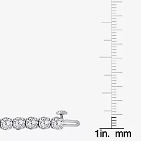 Si2 / F Womens Lab Grown White Diamond 14K White Gold Round 7.25 Inch Tennis Bracelet