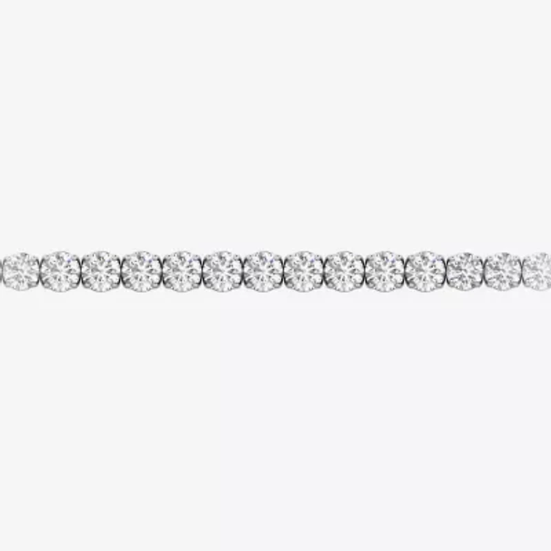 (F / Si2) Womens 12 5/8 Ct. T.W. Lab Grown White Diamond 10K Gold 7.25 Inch Tennis Bracelet