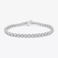 (F, Si2) Womens 10 Ct.T.W. Lab Grown White Diamond 14K Gold 8 Inch Tennis Bracelet