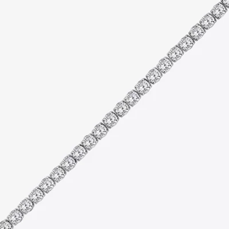 (F, Si2) Womens 3 1/2 CT. T.W Lab Grown White Diamond 14K White Gold 6 1/2 Inch Tennis Bracelet