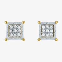 (G-H, Si2-I1) 1/10 CT. T.W. Lab Grown White Diamond 10K Gold 5.5mm Stud Earrings