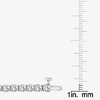 (F, Si2) Womens 6 1/2 Ct. T.W. Lab Grown White Diamond 10K Gold Round 6 1/2 Inch Tennis Bracelet