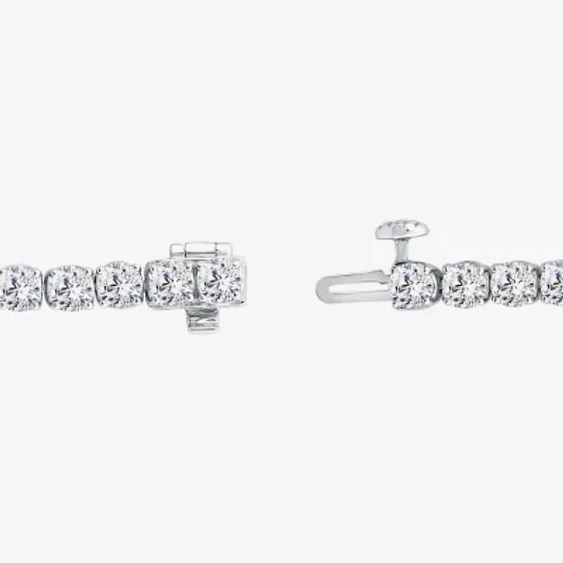 (F, Si2) Womens 6 1/2 Ct. T.W. Lab Grown White Diamond 14K Gold Round 6 1/2 Inch Tennis Bracelet