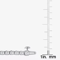 (F, Si2) Womens 6 3/8 Ct. T.W. Lab Grown White Diamond 14K Gold Round 7.5 Inch Tennis Bracelet
